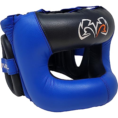 RIVAL Boxing RHGFS3 Face-Saver Sparring Headgear - Wide Eye Opening, Premium Leather, and...