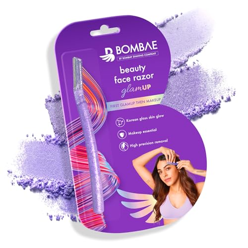 Image of Bombae Glam-up Reusable Beauty Face Razor for Women Facial Hair | For Eyebrows, Upper Lip, Chin, Peach Fuzz, Forehead, Unibrow, Sideburns | Perfect for makeup base (small)