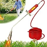 2025 New Propane Torch Weed Burner Kit, Portable 1,900,000 BTU High Output Torch Gun with Hose & Push Button Igniter for Garden, Lawn, Outdoor Weeds (Nozzle Diameter: 1.2in, 6.6Ft Tube)