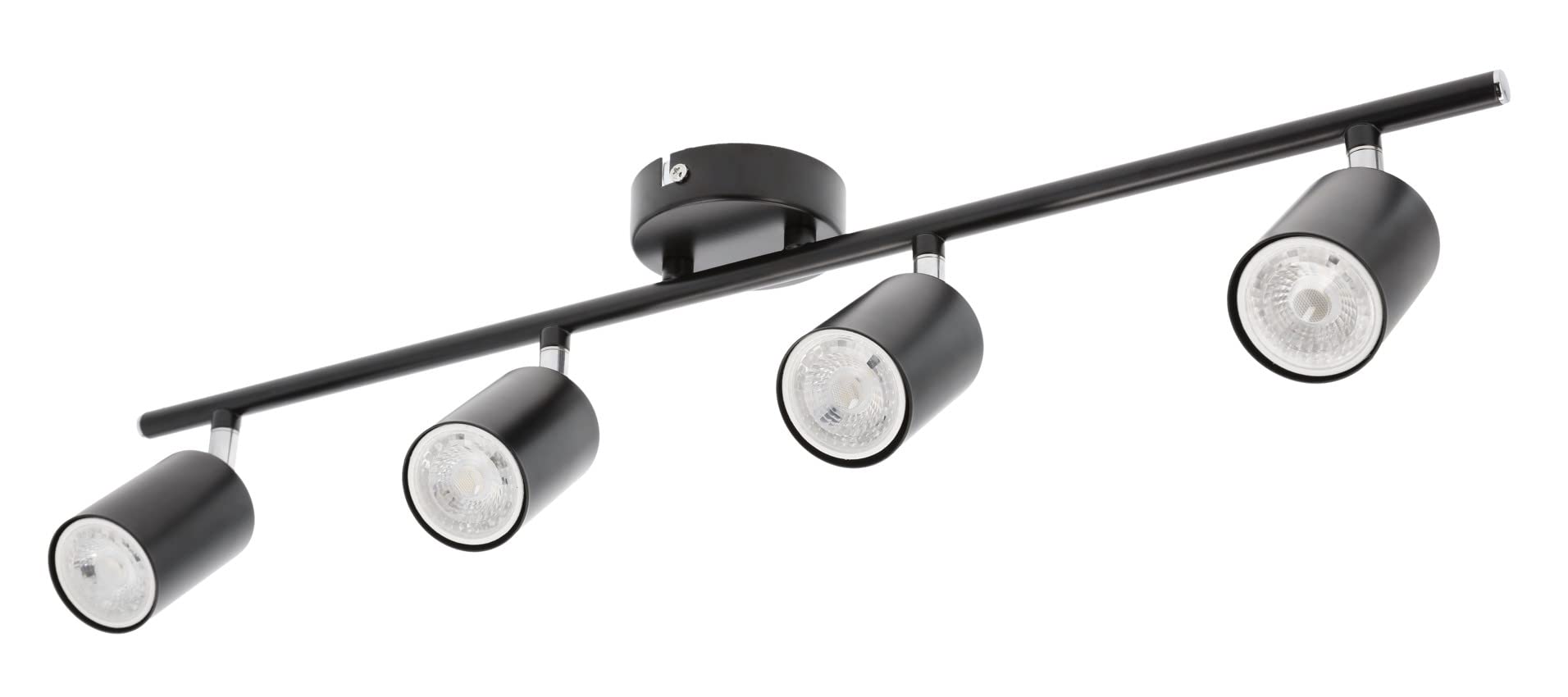 Cgc Lighting Black Modern Contemporary Design Adjustable Heads Gu10 Ceiling Spot Lights (, Four Bar)