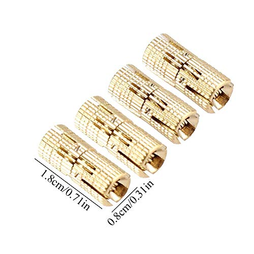 Broco 4Pcs/Pack Copper Brass Cabinet Gift Box Concealed Barrel Hinge 8mm 180° Opening Angle - Image 2