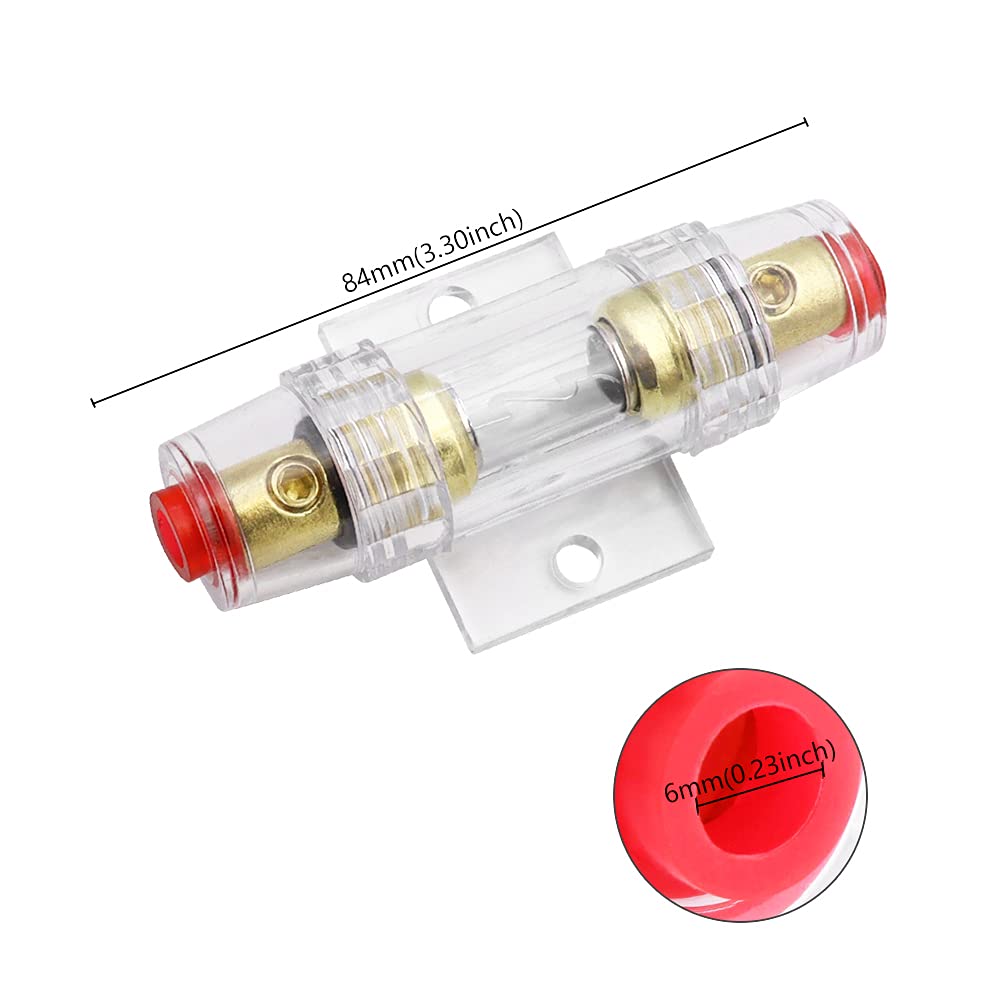 3 Portafusibili Impermeabili AWG 4-8 Con 6 Fusibili AGU 60A – Per Auto, Audio, Amplificatori