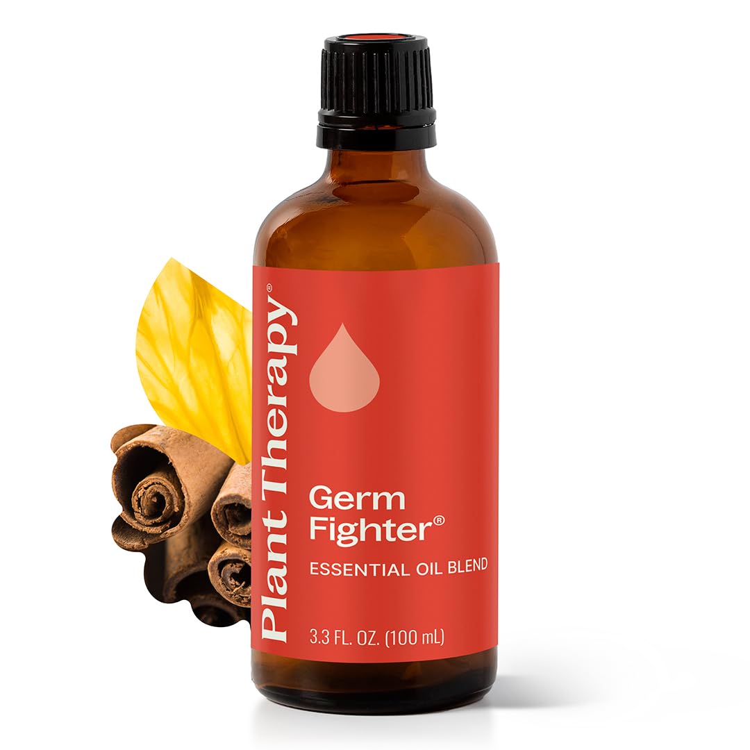 Germ Fighter Essential Oil Blend 100% Pure, Undiluted, Natural Aromatherapy, Therapeutic Grade 100 mL (3.3 oz)