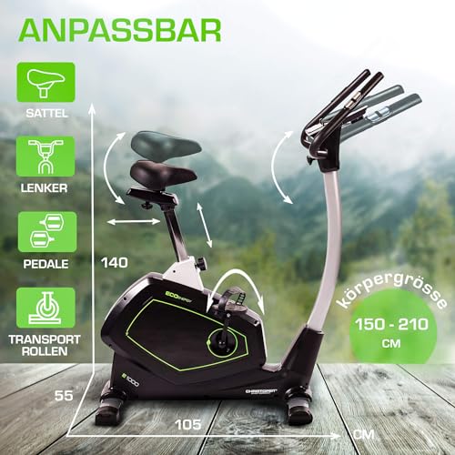 Ergometer Christopeit Sport Heimtrainer Eco 1000 mit Bodenschutzmatte