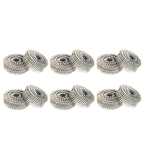 Marddpair 3600 Count 1-1/2-Inch X .090-Inch 15-Degree Ring Shank Stainless Steel Siding Nails Collated Wire Coil Siding Nails For Cement Board Siding Or Fencing #TOP22