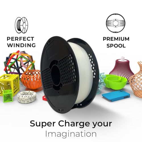 Image of NFIL3D Premium High Strength PLA+ Natural White 3D Printer Filament | Dimensional Accuracy + /- 0.015mm |1.75mm | Easy to Print, No Clogging,Smooth Finish,Tangle-Free |Compatible with All 3D Printers