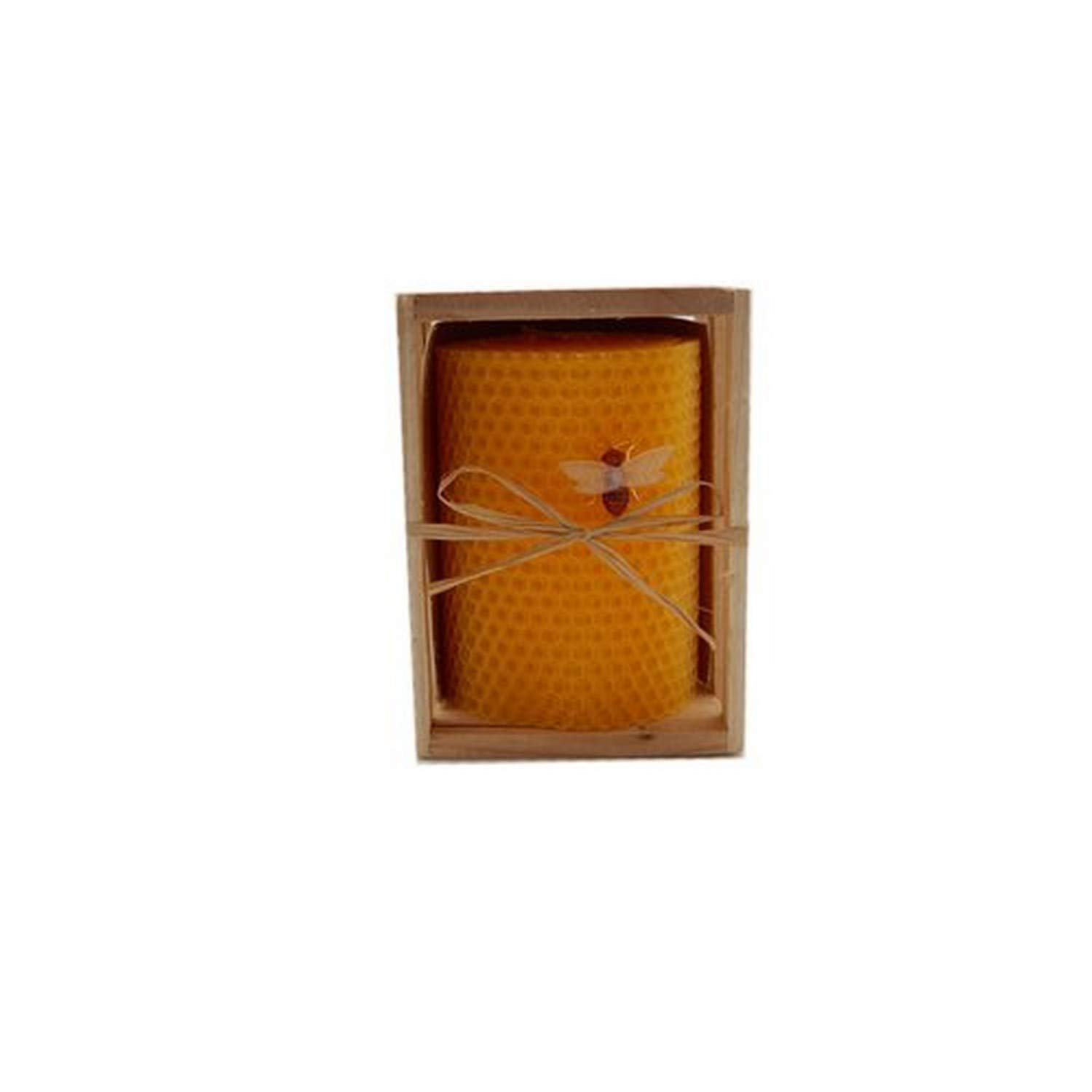 Green Pastures Wholesale Beeswax Yellow Pillar Candle, 3-Inch by 4-Inch (BW34 -Y)