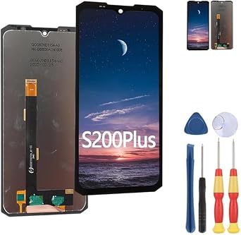 New Display Touch Screen for Doogee S200 Plus LCD Display Replace Parts with Tools.