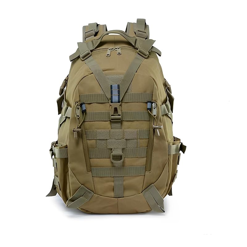 Lawaia 25L Sac à Dos Voyage Homme Loisir, Sac a Dos Militaire, Sac à Dos Pour Moto Etanche Trekking RandonnéE Camping PêChe Escalade Alpinisme Ou Utilisation Quotidienne (kaki)