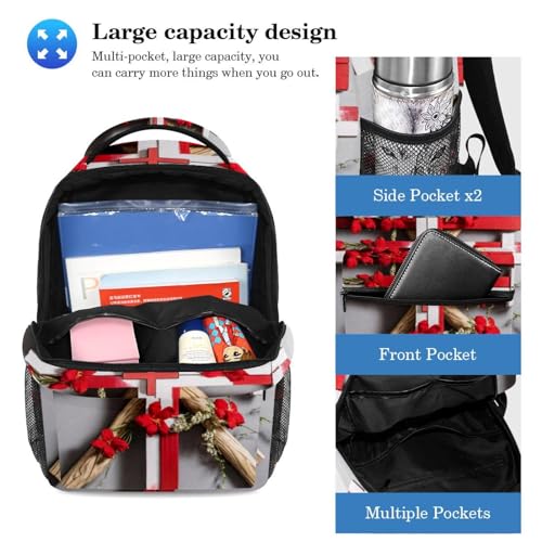 Ensemble de cartables multicolore motif croix rouge de Pâques idée cadeau