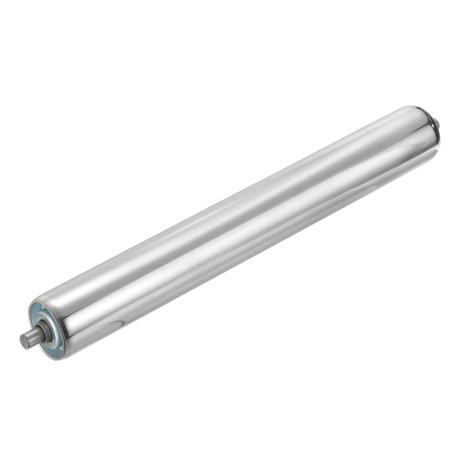 QUARKZMAN Rouleau De Convoyeur en Acier Inoxydable Diamètre 50mm Longueur 400mm Partie De Remplacement De Transmission par Gravité avec Extrémités Galvanisées (Argent)