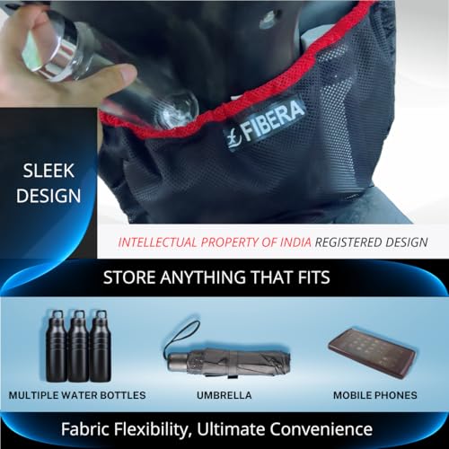 Image of FIBERA Smart Front Basket ONLY Compatible with Honda Activa 110cc 6G BS6 (FEB 2020- Present) (Red) Durable Polyester 12L Capacity, Mobile, Bottle & Essentials Holder