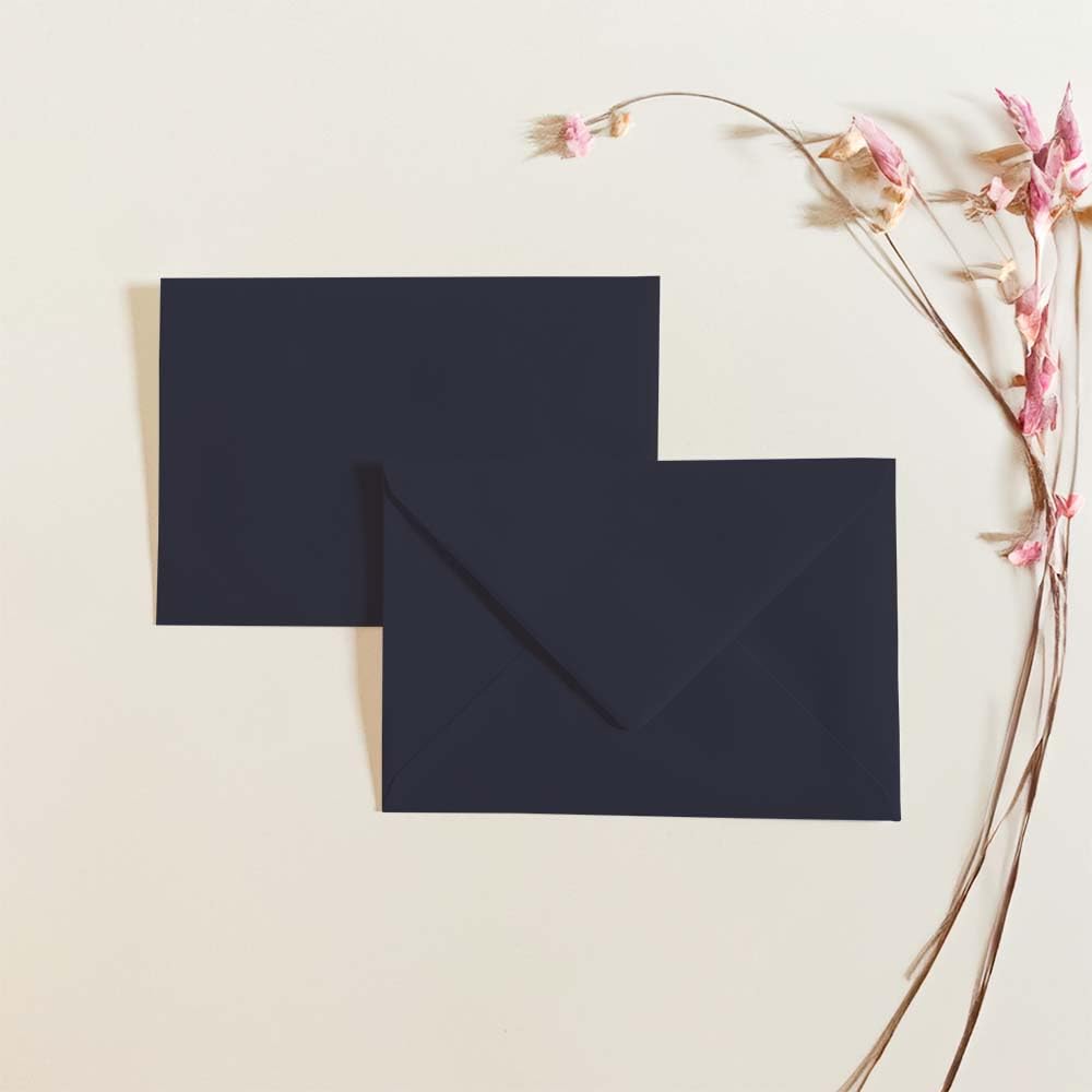 Buste formato DIN B6 125 x 176 mm senza finestra incollaggio a umido blu notte 120 g/m² 10 pezzi