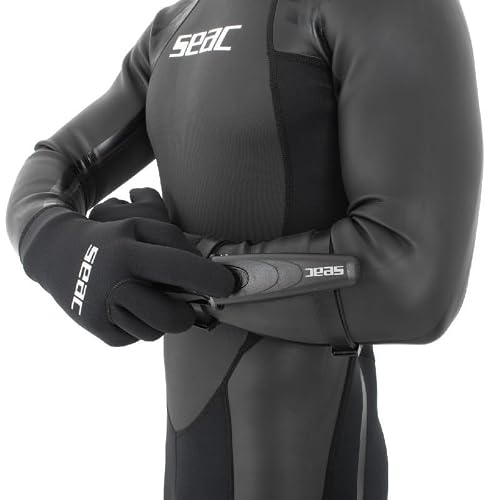SEAC Hammer, Diving Knife for Apnea and Scuba Diving, Dagger with Straps, black, 120mm (0550017520000A) - Thumbnail 4