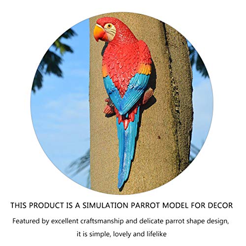 Parrot Decor Hanging Parrot Statue For Garden Resin Parrot Sculpture Realistic Parrot Outdoor Statue Outdoor Parrot Statue And Figurine Ornament Wall Decoration #TOP2