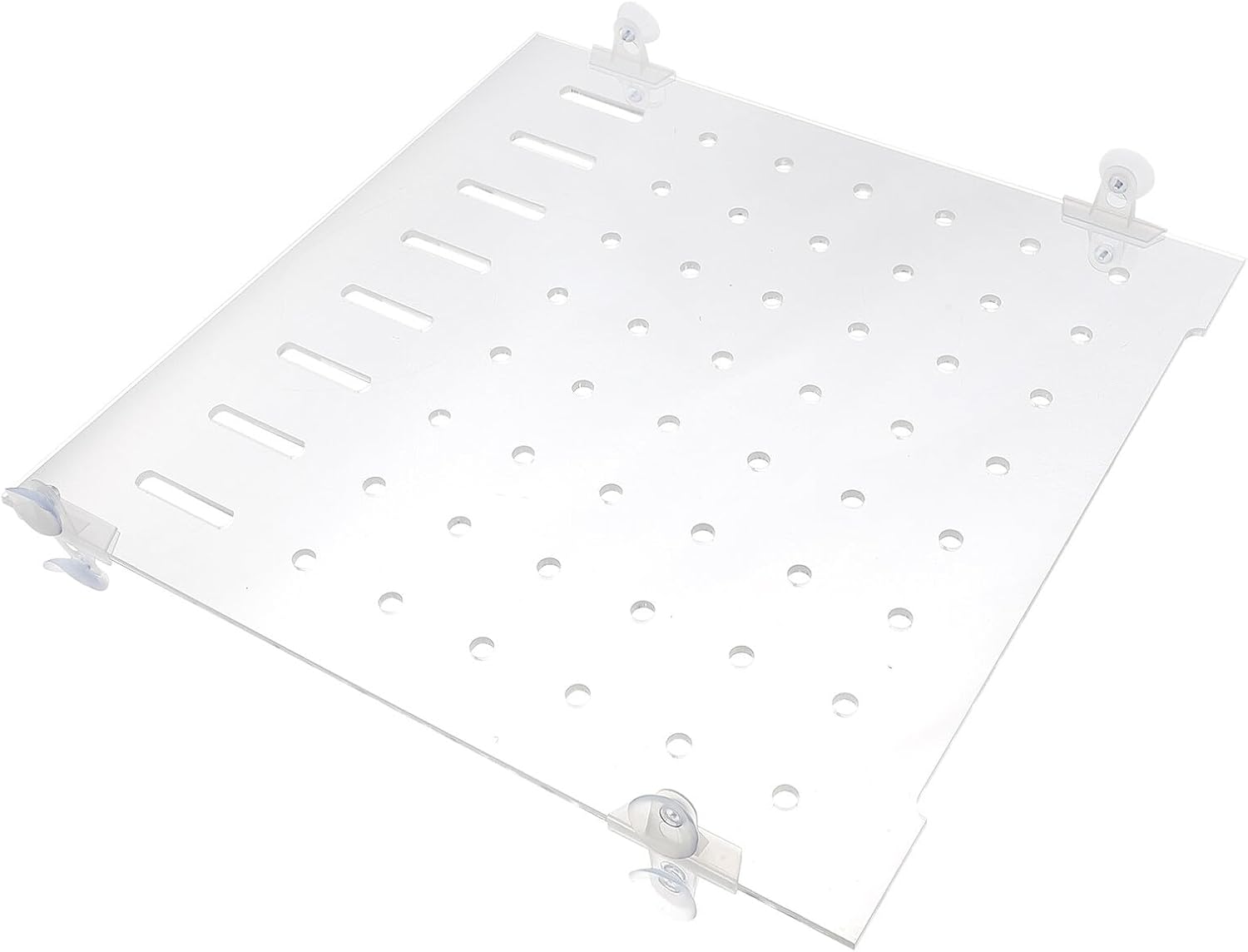 DOITOOL Acrylic Aquarium Isolation Plate Fish Tank Divider 40x40cm 3mm Thick with 4 Fixed Clips and Screws for Fish Separation and Segregation in Home Aquariums