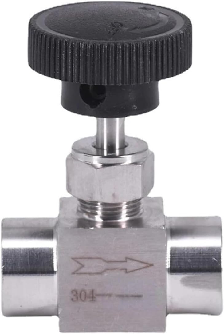 1/8" 1/4" 3/8" 1/2" BSPT NPT Female Needle Valve Crane 304 316 Stainless Steel Flow Control Water Gas Oil Propane(1/4 inch,BSP,SS304)