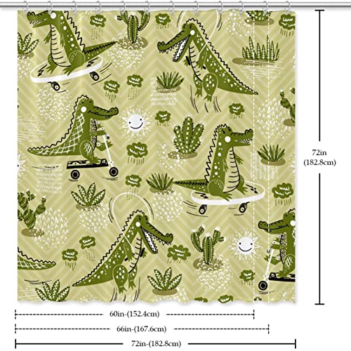 Rideau de douche crocodile imperméable et lavable pour douche enfant - 7