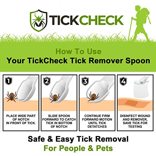 TickCheck Tick Remover Spoon 3 Pack of Lightweight Tick Remover Tools