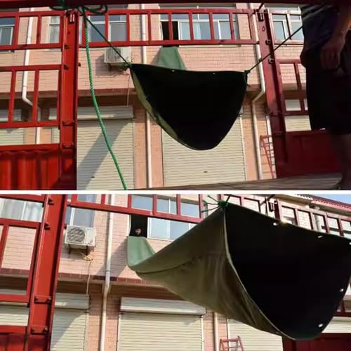 Robuste Abfallrutschen aus Segeltuch – luftgestützte Abfallförderanlagen, geeignet für Baustellen und Lagerhallen, die effiziente Lösungen für Entladung und Materialtransport bieten.