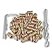 PGMJ 80 Pcs Threaded Insert Nuts Furniture Screws - M6 Hex Socket Drive Metal Assorted Screws Set, Bolts Fastener Connector for Wood Working Tools and Accessories (M6x15mm)