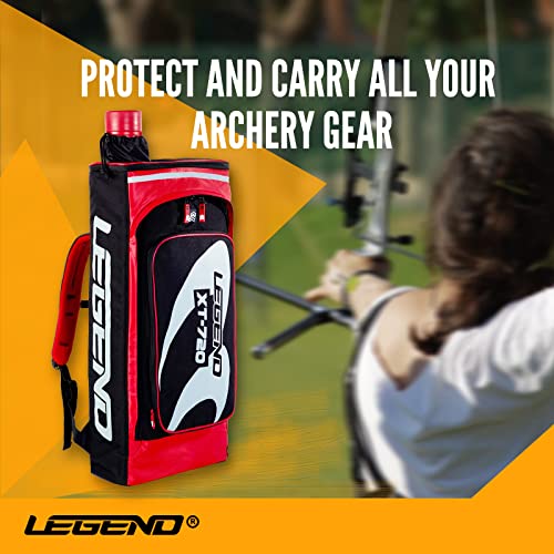 Legend Xt720 Bow Backpack For Recurve Bow - Nylon Takedown Recurve Archery Bow Bag - Storage Compartments For Accessories & Gear - Protective Padding For Equipment Safety - Includes Arrow Tube Case #TOP5