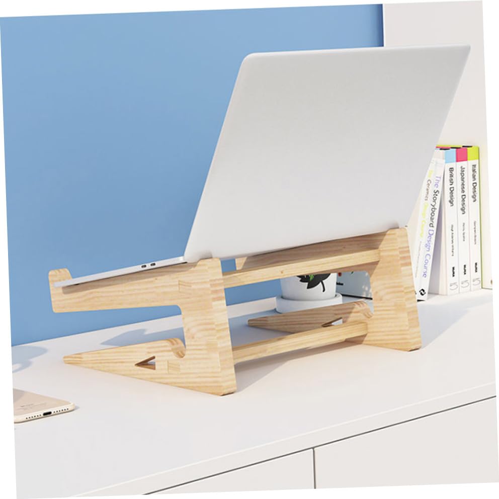 Base para laptop de madera ajustable Uonlytech miniatura 5