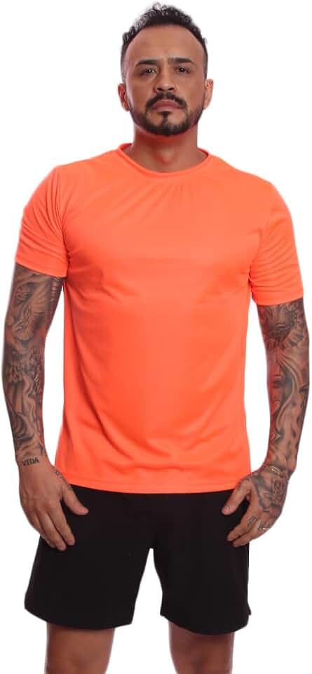Camiseta Masculina Dry Academia Treino Esporte Camisa Praia Proteção Solar UV