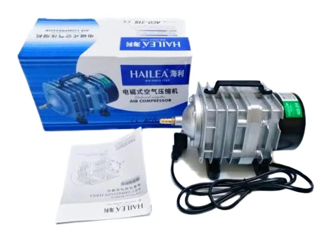 Hailea ACO-318 Aluminium Alloy Air Compressor Aquarium Pond Electromagnetic Air Compressor CENTRAL FISH AQUARIUM- (ACO 318) - 32W OUTPUT-60L/MIN (B0D3J1552Y) Amazon Price History, Amazon Price Tracker