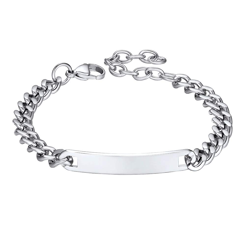 PROSTEEL Esclavas Pulseras para Hombres Pareja Enamorados Familia Compañeros, 21cm/23cm Largo