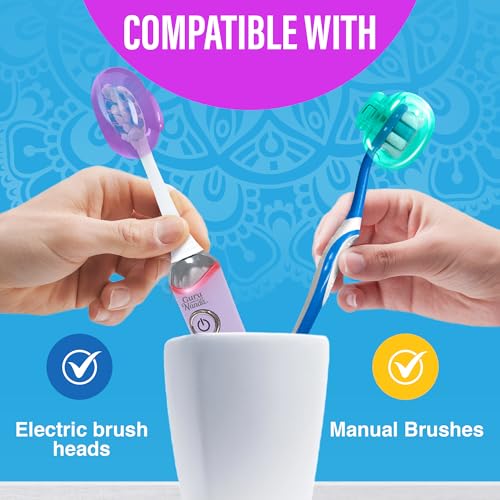 gurunanda brush pods - toothbrush cover for manual amp electric toothbrush keeps toothbrush fresh amp clean travel accessories with natural essential oil vapors 1 pack