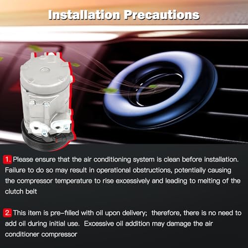 Image of cciyu AC Compressor for Ford for F-150 for Mercury Mountaineer 2006-2010