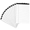 12 Pack Note Pads 5×8 Small Legal Pads White Notepads 5×8 Inch 80 GSM Paper Pads With 30 Sheets Per Notepad Small Writing Pads Notebook for Work White Lined Note Pads Small Legal Notepads for School