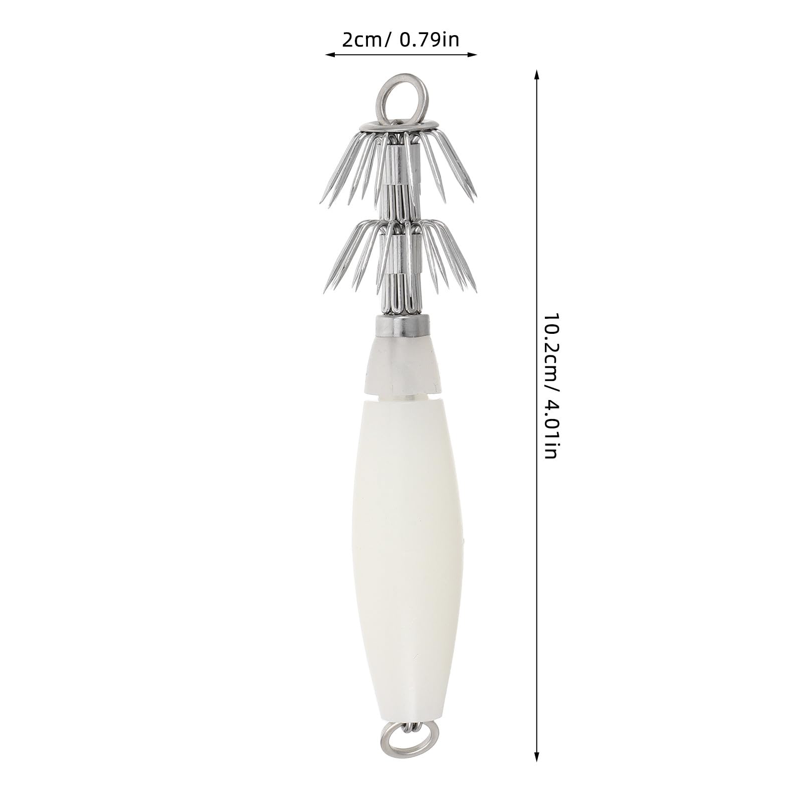 Toddmomy 10 anzuelos de Pesca Que Brillan en la Oscuridad - Cebo Luminoso para Pesca Nocturna - Cebo Duro Fluorescente para Calamar - Anzuelo para Sepia Que Brilla en la Oscuridad