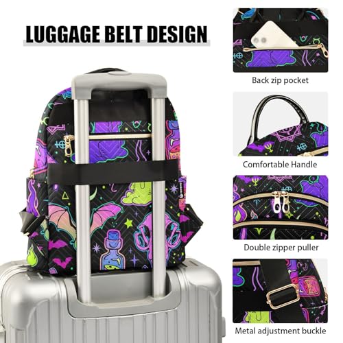 Image of ALAZA Moon Stars Witchery Small Backpack Purse for Women Travel Bag Fashion Daypack Back Pack Shoulder Bag