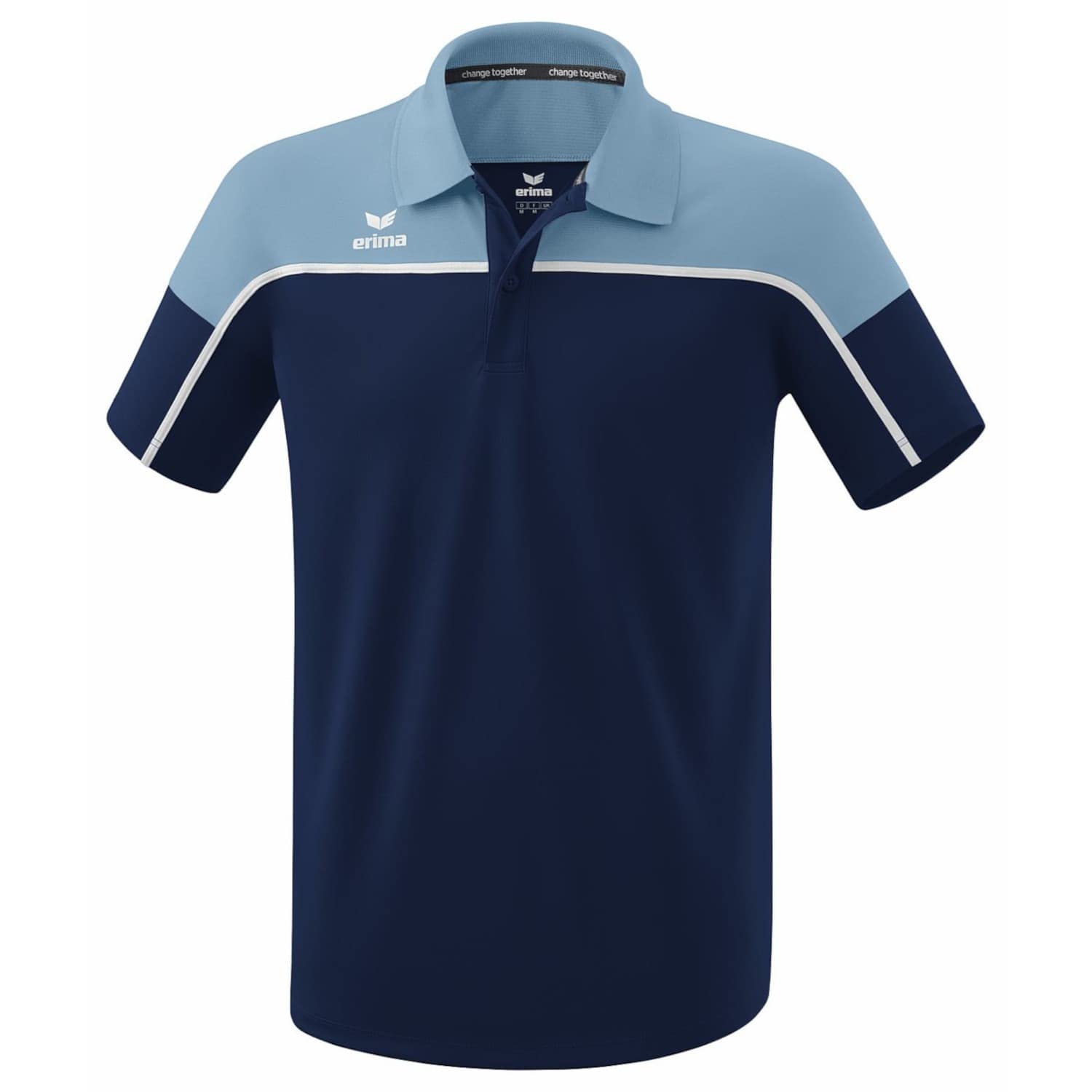 Erima Men's „Change Polo Shirt, new Navy/Faded Denim/White, XL