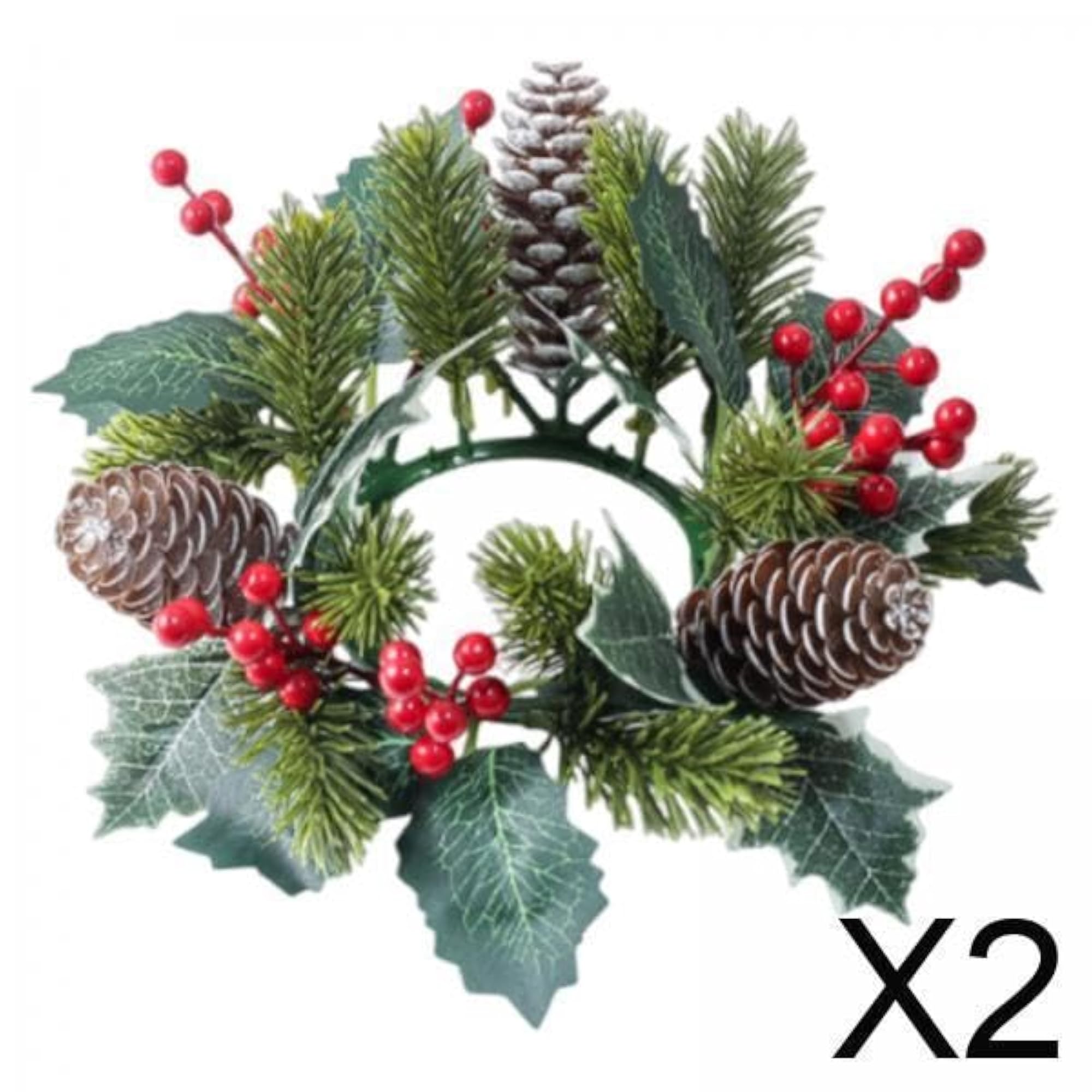 Candlestick Holder Pine Needle Garland for Wedding Decor