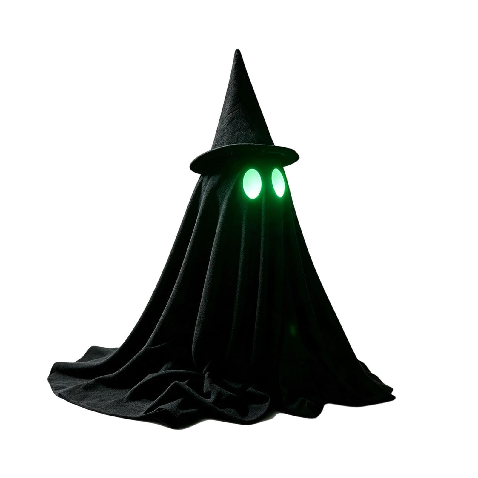 Decoración de Halloween para el hogar con sombrero de bruja negro y centros de mesa luminosos