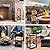 Fire Wood Racks Outdoor, Fireplace Wood Holder, Firewood Storage Rack with 4 Tools Set, Wrought Iron Log Holders with Poker, Tong, Brush and Shovel Fireplace Tools for Fire Pit