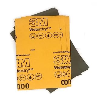 Rpi shop - 3M Sandpaper for Wood Furniture Finishing, Metal Sanding, and Automotive car/bike Polishing, Dry or Wet Sanding 100 Grit Pack of 14 Pcs