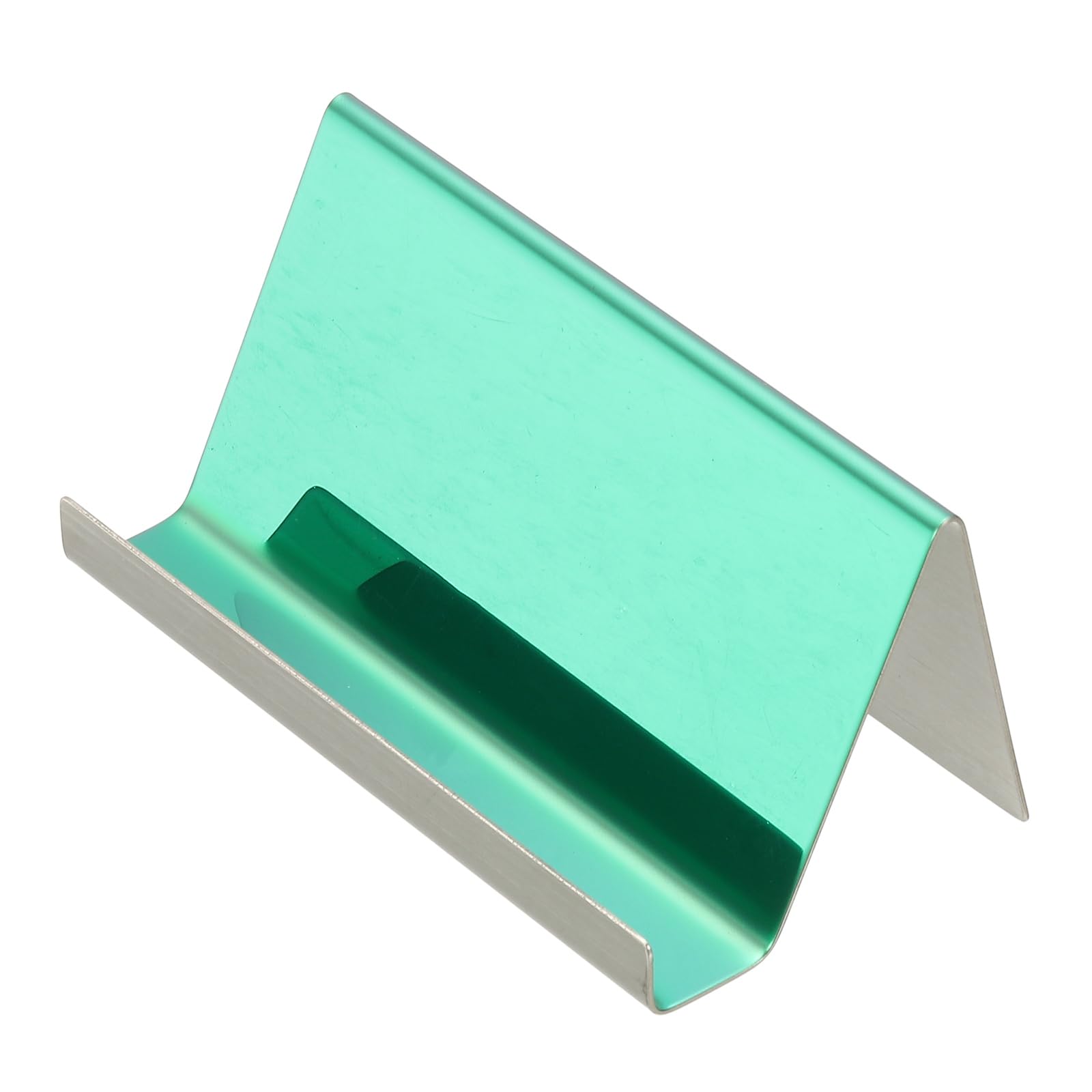 PATIKIL Business Card Holder for Desk 3Pcs Business Card Holders Stainless Steel Card Stand Organizer Cards Display for Office Exhibition Green - Image 4