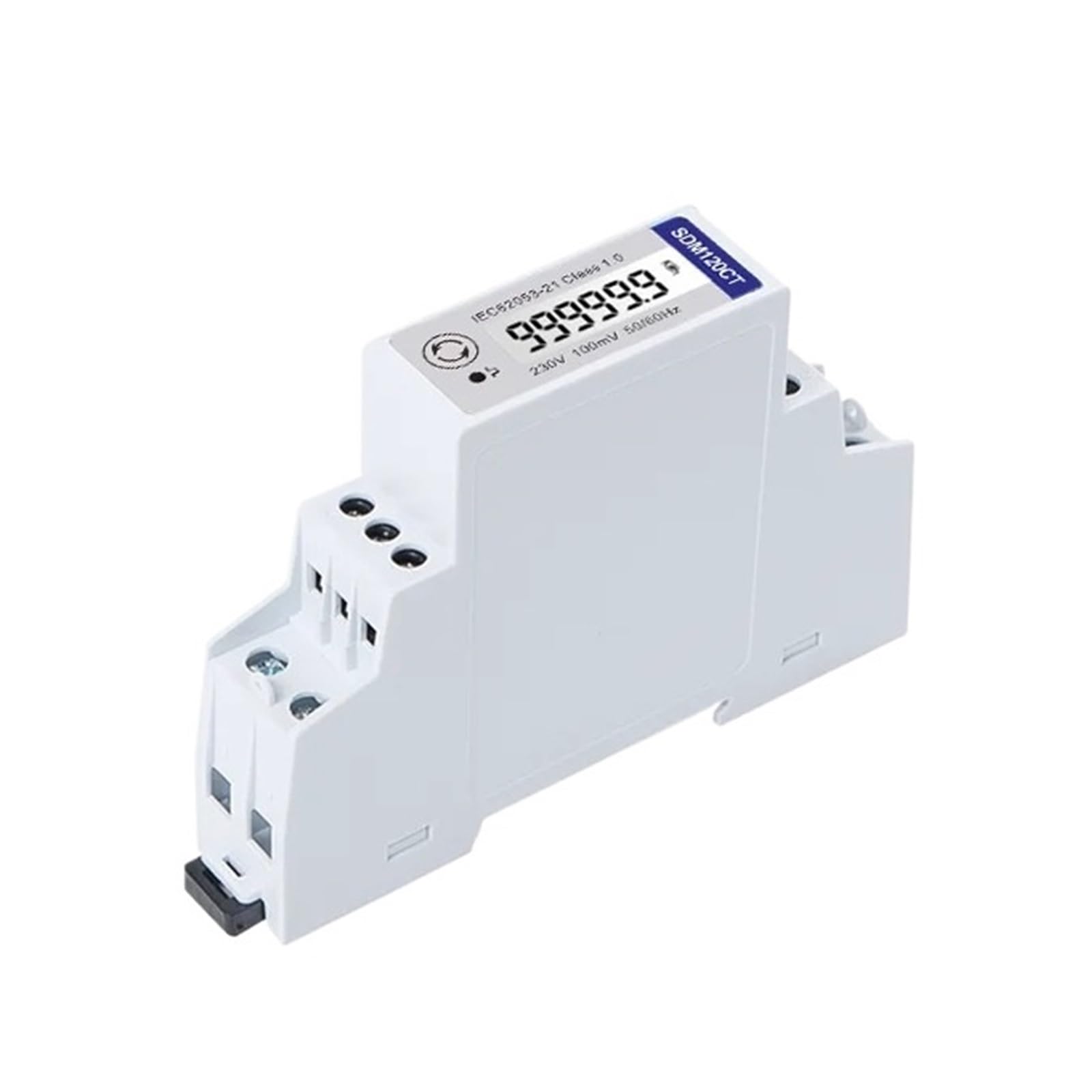 PXQCHAVLN DIN Rail Energy Meter SDM120CT-MV+TU24 100A/0.1V 1 Phase 2 Wire 230V RS485