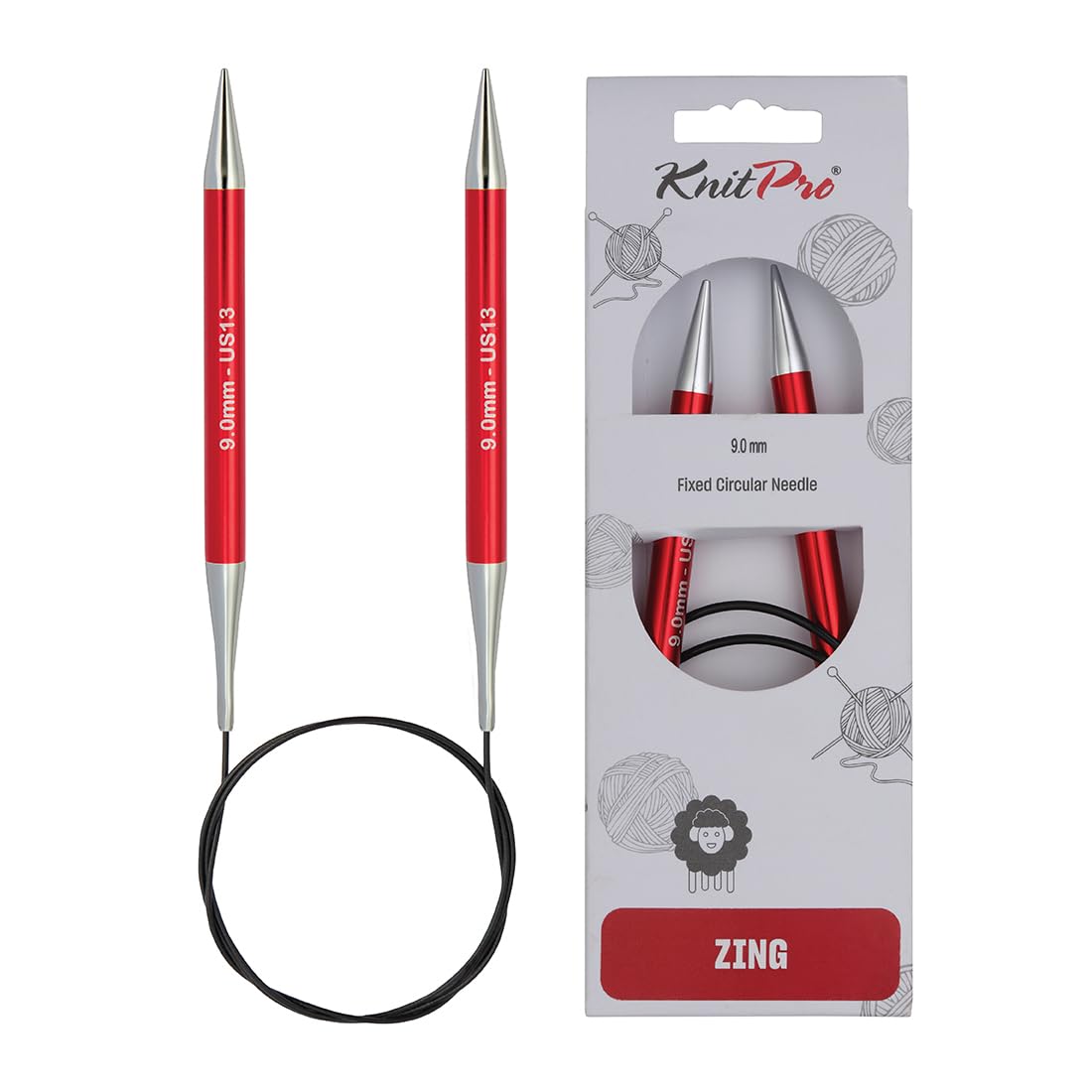 KnitPro Zing Fixed Circular Needles 40