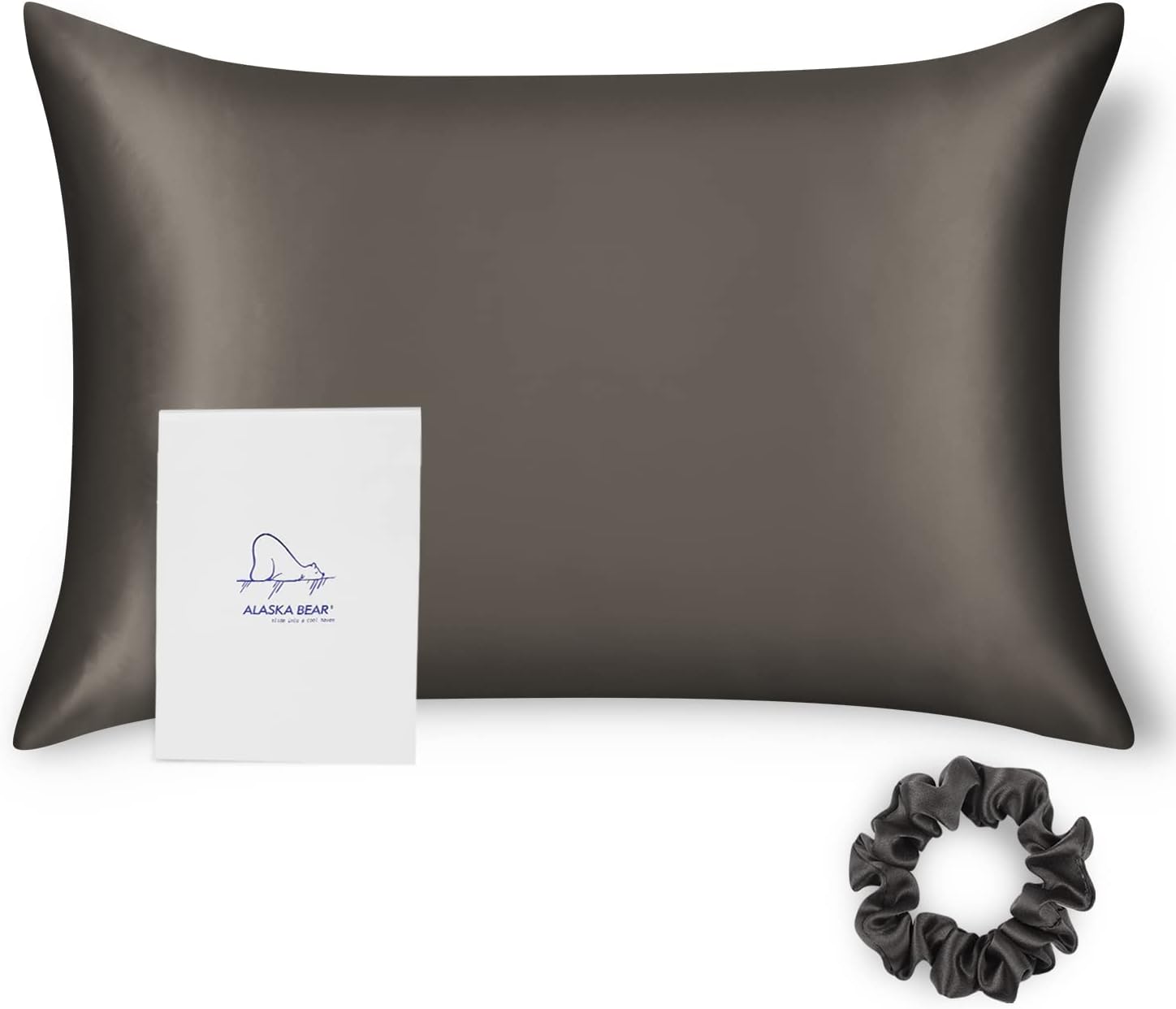 ALASKA BEAR 100 19 Momme Mulberry Silk Pillowcase, 50x75 cm, Both