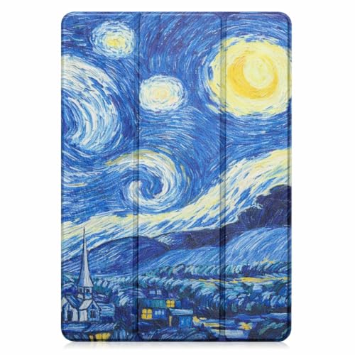 Image of ProElite Cover for Samsung Galaxy Tab S10 Lite 10.9 inch / Tab S9 FE 10.9 inch /Tab S10 FE /Tab S9 11 inch, Soft Flexible Flip Case Cover with S Pen Holder, Auto Sleep Wake, [Recoil Series] - Starry Night