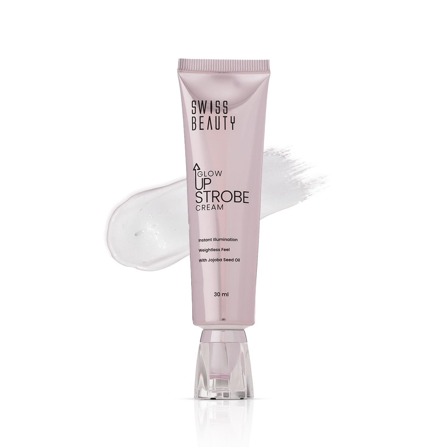 Swiss Beauty Glow Up Strobe Cream | Dewy Radiance | Hydrating | Versatile Use | With Jojoba Oil | For All Skin Types | 30ml, Shade- 1. Pink Twilight