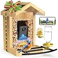BIRDLEGEND® BL02 Smart Bird Feeder with Camera, Free AI for 10000+Species 64GB Card 1080P HD, DIY Suet Ball&Water Feeder, Solar-Powered Wireless Outdoor Backyard Birdwatching Gift for Birds Lover