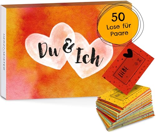Herzmeister Geschenk für Paare - 50 unvergessliche Date Ideen für Paare - Pärchen Geschenk für eine gemeinsame Paarzeit - tolles Partner Geschenk...
