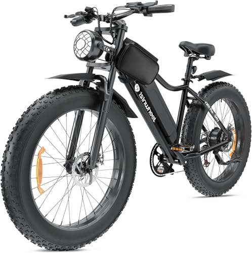 Image of isinwheel M10Plus Electric Mountain Bike for Adults, 26 inch*4.0 Fat Tire Ebike with 48V 13Ah Removable Battery, 1000W Peak Motor Electric Bicycle, 120KM Pas Range & 45KM /H Speed, 7 Speed for Snow