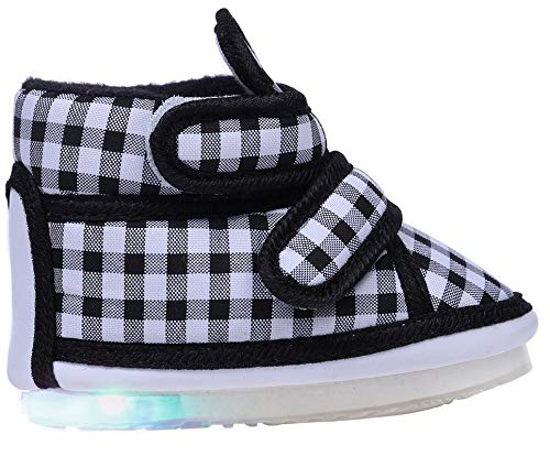 CHIU Kids LED Light Shoes with Chu Chu Music Sound & Check Print for Baby Girls and Boys (Age Group - 9-12 Months, 12-15 Months, 15-18 Months, 18-24 Months) 2 51JNWHtuVzL